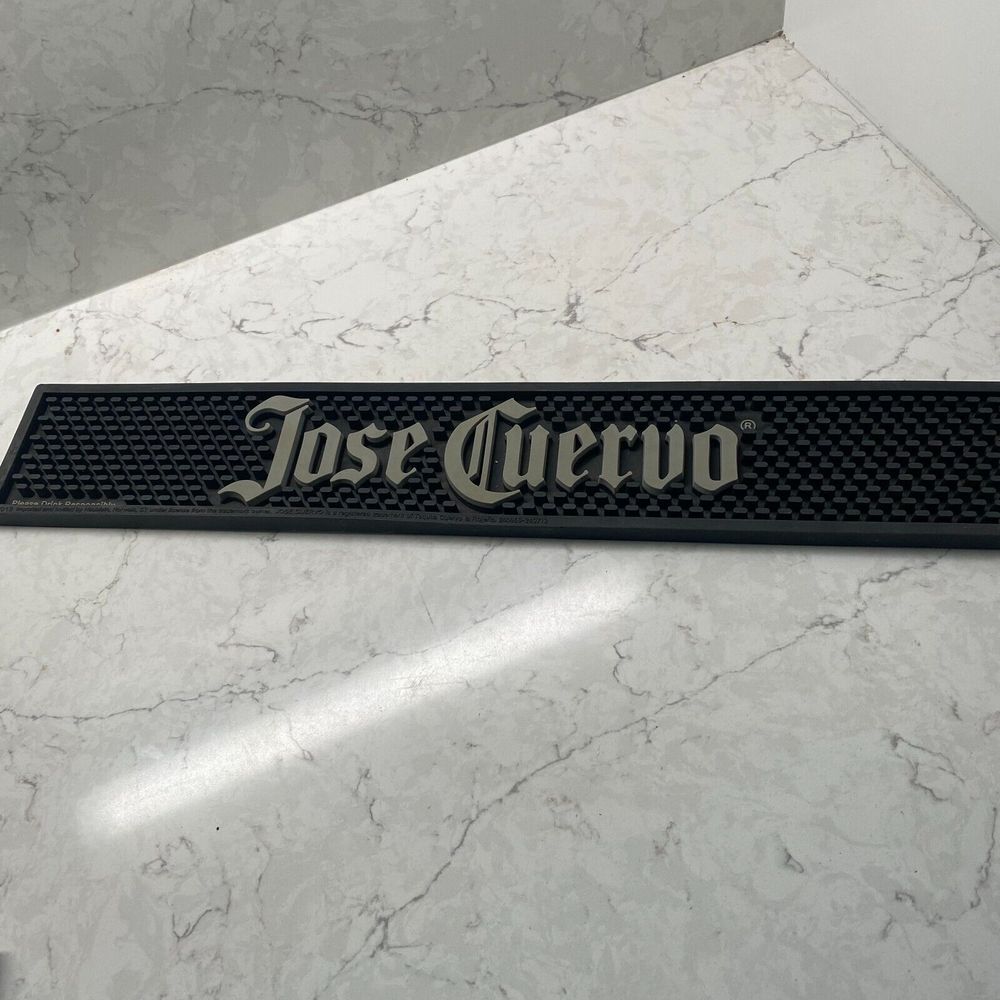 Beer Tap Jose Cuervo Black Non-Slip Rubber Tequila Bar Mat - 20.5 x 3.5 in